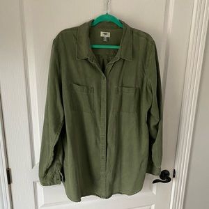Old Navy green utility shirt